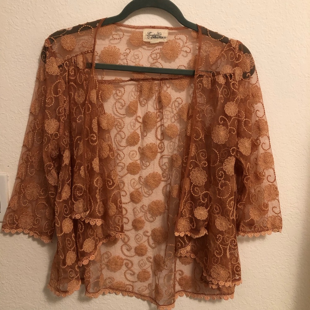 Forever 21 lace embroidered Cover up/shall
